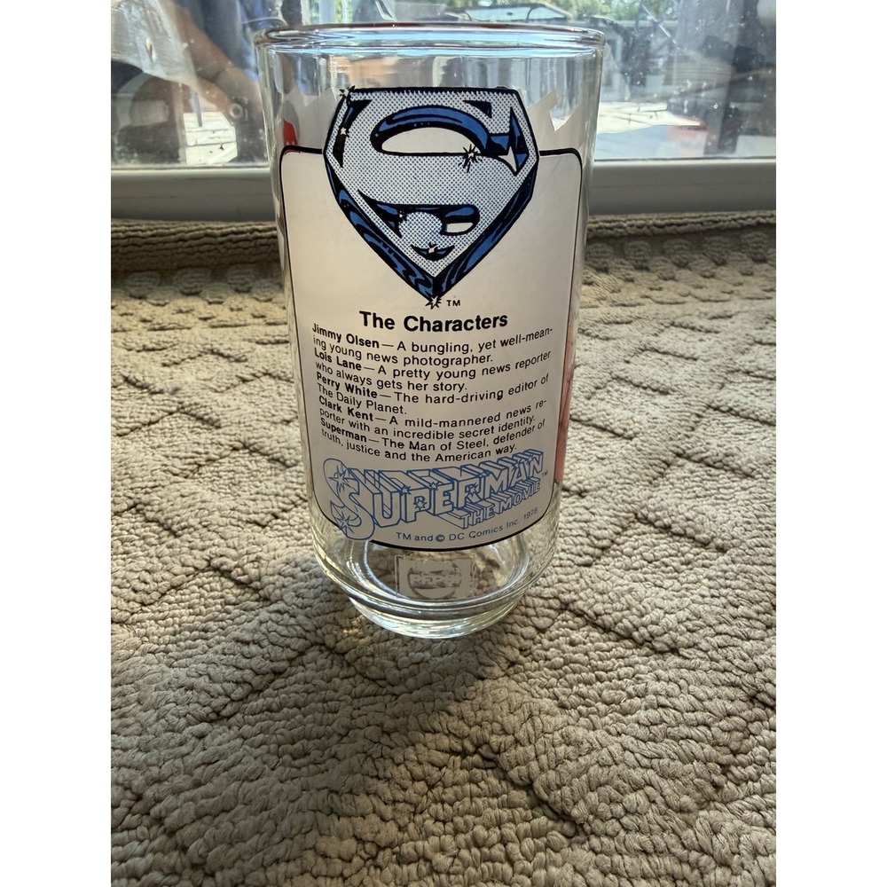 Superman The Movie Pepsi Collectors Glass 1978